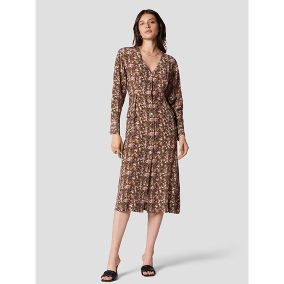 Women's Equipment Teodora Mother of Pearl Midi Dress Size XL - Picture 1 of 7